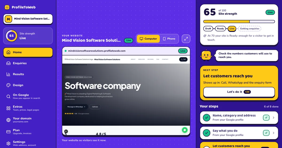 How to use ProfileToWeb: a step-by-step guide