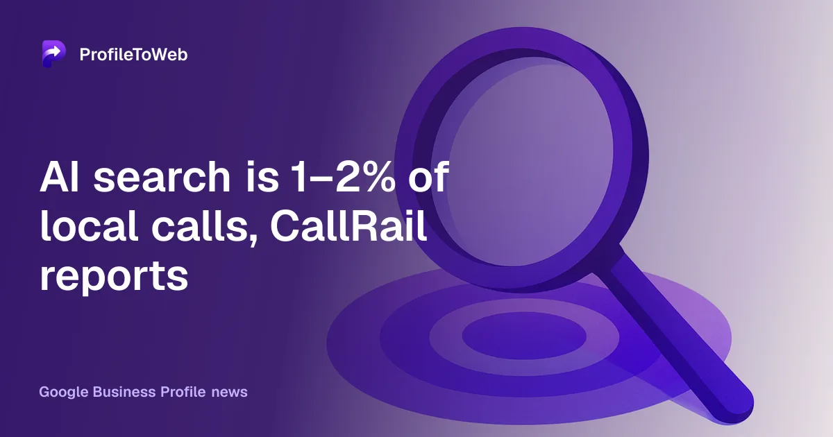 AI search is 1–2% of local calls, CallRail reports